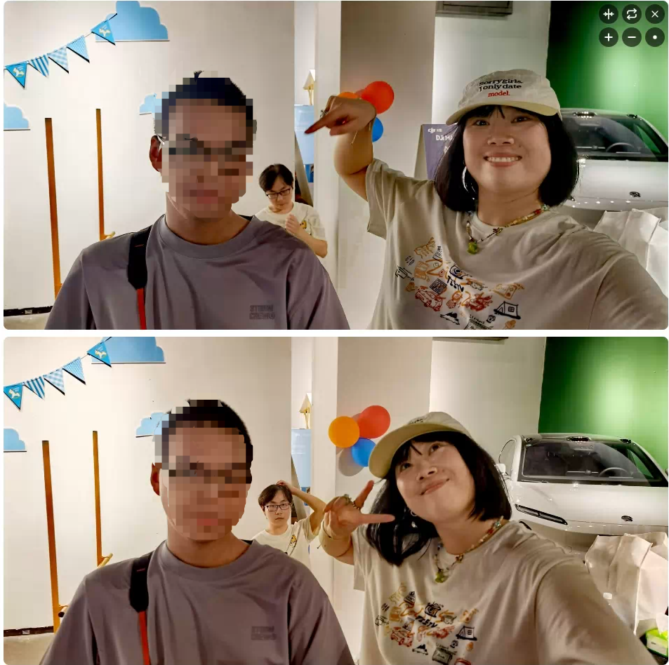 打了马码以后看起来还比较正常,但是我无法评价我当时的表情,真的非常奇怪(如果你见过那张原图的话)